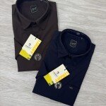 LOGOFF half sleeve oxford lycra shirt