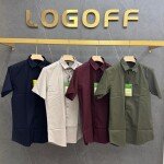 LOGOFF half sleeve oxford lycra shirt