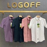 LOGOFF half sleeve oxford lycra shirt