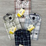 logoff oxford linen checks shirt