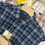 logoff oxford linen checks shirt
