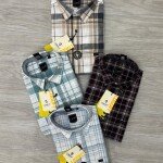 logoff oxford linen checks shirt