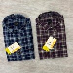 logoff oxford linen checks shirt