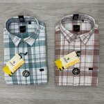 logoff oxford linen checks shirt
