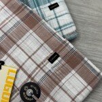 logoff oxford linen checks shirt