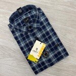 logoff oxford linen checks shirt