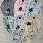black letter imported linen stripes shirt