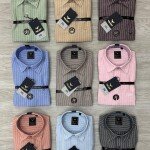 black letter linen stripes shirt