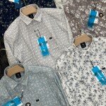 logoff cotton oxford printed shirt