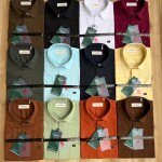 WORD WALE HALF SLEEVE COTTON LINEN SHIRT