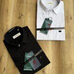 WORD WALE HALF SLEEVE COTTON LINEN SHIRT