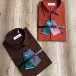 WORD WALE HALF SLEEVE COTTON LINEN SHIRT