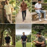 WORD WALE HALF SLEEVE COTTON LINEN SHIRT