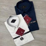 Black letter imported satin shirts
