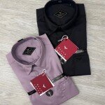 Black letter imported satin shirts