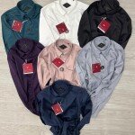 Black letter imported satin shirts