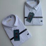 word wale big size linen stripes shirt