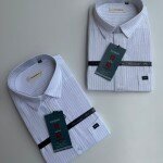 word wale big size linen stripes shirt
