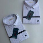 word wale big size linen stripes shirt