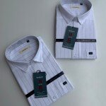 word wale big size linen stripes shirt