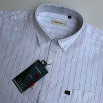 word wale big size linen stripes shirt
