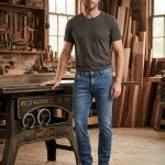 wood machine ankle fit cross pocket jeans pant