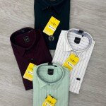 logoff cotton oxford stripes shirt