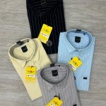 logoff cotton oxford stripes shirt