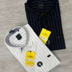 logoff cotton oxford stripes shirt