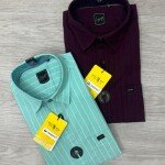 logoff cotton oxford stripes shirt