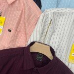 logoff cotton oxford stripes shirt