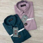 word wale imported satin shirt
