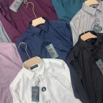 word wale imported satin shirt