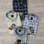 logoff cotton oxford checks shirt