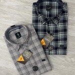 logoff cotton oxford checks shirt