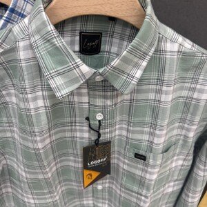 logoff cotton oxford checks shirt