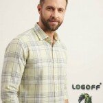 logoff cotton oxford checks shirt