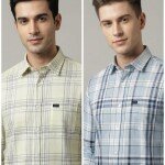 logoff cotton oxford checks shirt