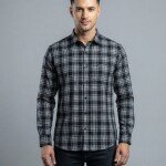 logoff cotton oxford checks shirt