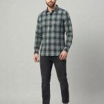 logoff cotton oxford checks shirt