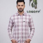 logoff cotton oxford checks shirt