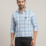 logoff cotton oxford checks shirt