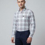 logoff cotton oxford checks shirt