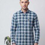 logoff cotton oxford checks shirt