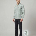logoff cotton oxford checks shirt