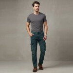 duster blue cargo jeans pant