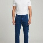 duster blue cargo jeans pant