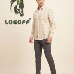 logoff cotton oxford checks shirt
