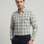 logoff cotton oxford checks shirt