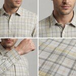 logoff cotton oxford checks shirt